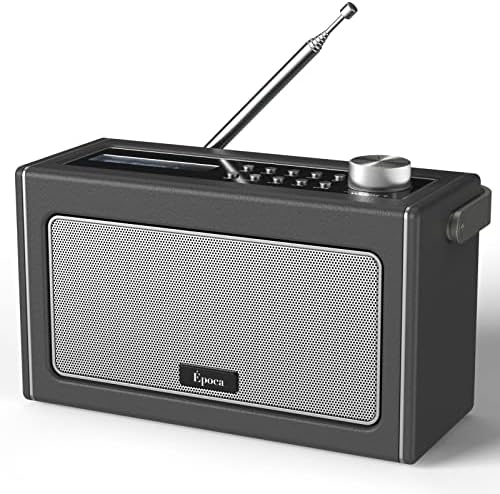 Radio Portable Dab/Dab Plus et Radio FM à Pile, Poste Radio Vintage et Retro avec Enceinte Bluetooth, Radio Portable Piles et Secteur avec Batterie Rechargeable par USB, 15 Heures d’Autonomie Avis, Fiche Technique et Prix au Maroc