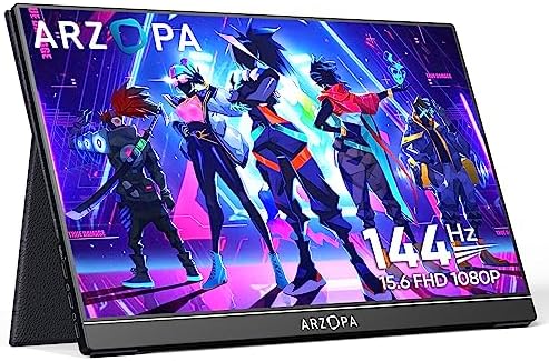 ARZOPA Moniteur de jeu portable 15,6" 144 Hz, 100 % sRGB 1080P FHD avec HDR, ultra fin, soin des yeux, deuxième écran externe pour ordinateur portable, PC, PS5, Mac, Xbox, jeu Switch-G1
 Fiche Technique et Prix au Maroc