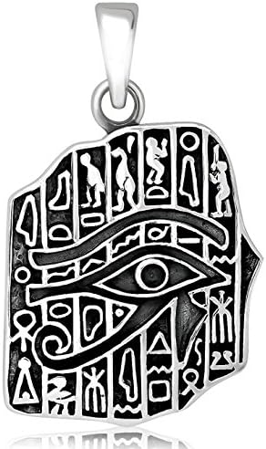 Pendentif Cartouche Hiéroglyphes Égyptiens Oeil d'Horus Argent Sterling 925
Avis,  Fiche Technique et Prix au Maroc