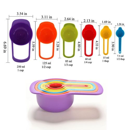 6 pcs Arc-En-Cuillères À Mesurer Coloré Gâteau Outils de Cuisson Tasses Outils De Mesure cuisine
 Fiche Technique et Prix au Maroc