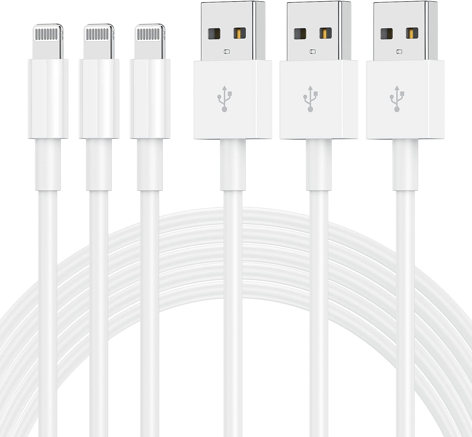 3 paquet [Apple MFi Certified] Chargeur Apple iPhone 1,8 m, chargeurs iPhone Câble Lightning vers USB 1,8 m, cordon de charge rapide pour Apple iPhone 12/11/11Pro/11Max/X/XS/XR/XS Max/8/7, iPad
 Fiche Technique et Prix au Maroc