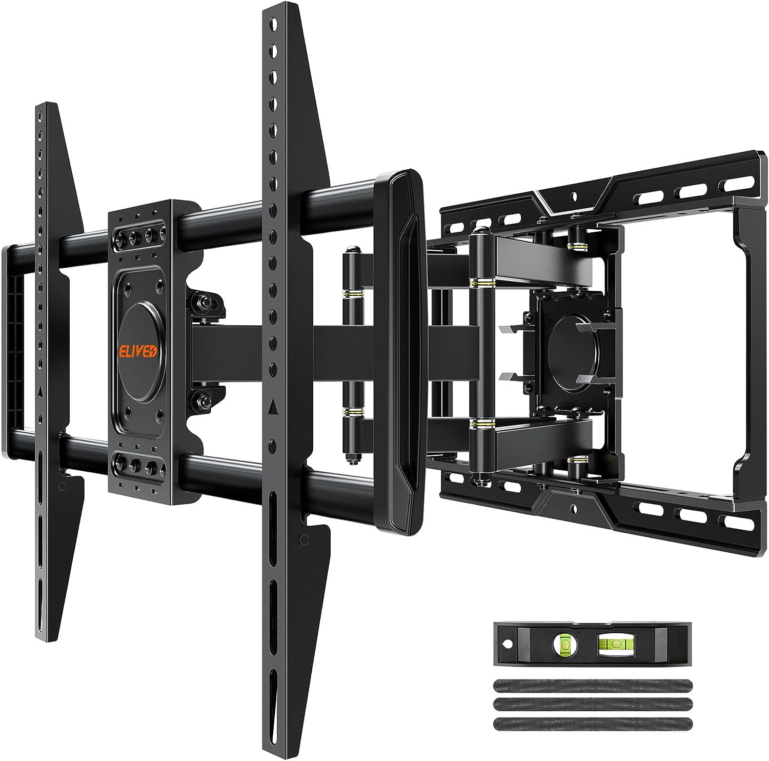 ELIVED TV Wall Mount for Most 37-82 Inch OLED QLED TVs, 8 Ball Bearings Smooth Swivel Extend for Ultra Slim Screens, Full Motion Wall Mount TV Bracket Max VESA 600x400mm, 100 lbs. Fits 16" Wood Studs Fiche Technique et Prix au Maroc