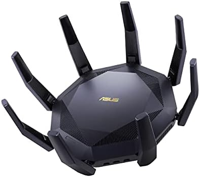 ASUS RT-AX89X (AX6000) Routeur de jeu extensible double bande WiFi 6 12 flux, deux ports 10G, port de jeu, mode de jeu mobile, sécurité réseau sans abonnement, protection instantanée, VPN, compatible AiMesh
 Avis, Fiche Technique et Prix au Maroc