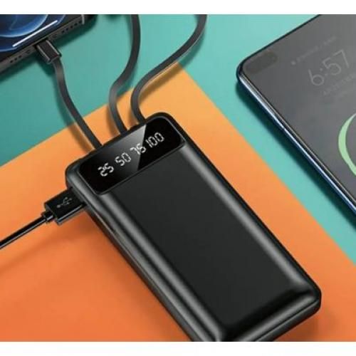 Banque d'alimentation portable 20000mAh 22w flèche à quatre fils grande capacité
 Fiche Technique et Prix au Maroc