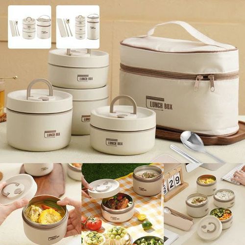 Boîte à déjeuner thermique Portable, ensemble de conteneurs à déjeuner étanches
 Fiche Technique et Prix au Maroc