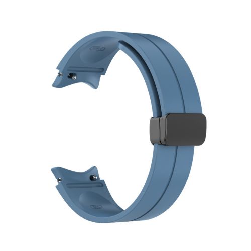 Bracelet en Silicone 20mm Bleu pour Samsung Galaxy Watch 5 pro, 40mm 44mm, Bracelet à boucle magnétique
 Fiche Technique et Prix au Maroc