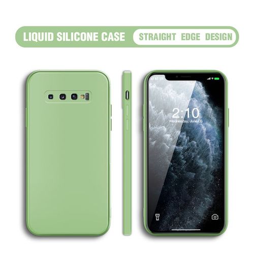 Case Samsung S10 Plus Coque Square Silicone Vert clair
 Fiche Technique et Prix au Maroc