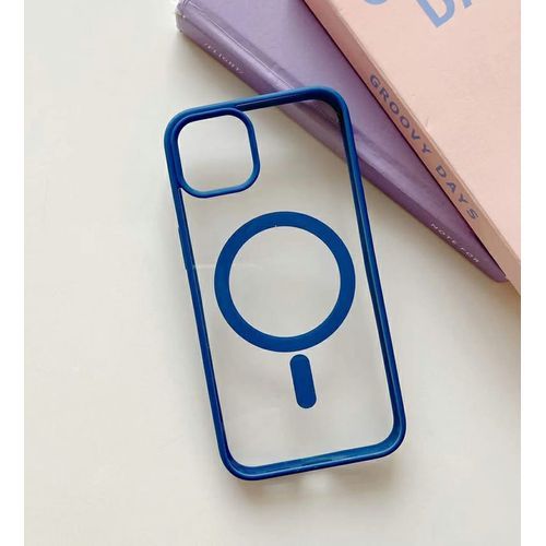 Case iPhone 14 Pro Max : Coque magnétique transparente MagSafe Bleu
 Fiche Technique et Prix au Maroc