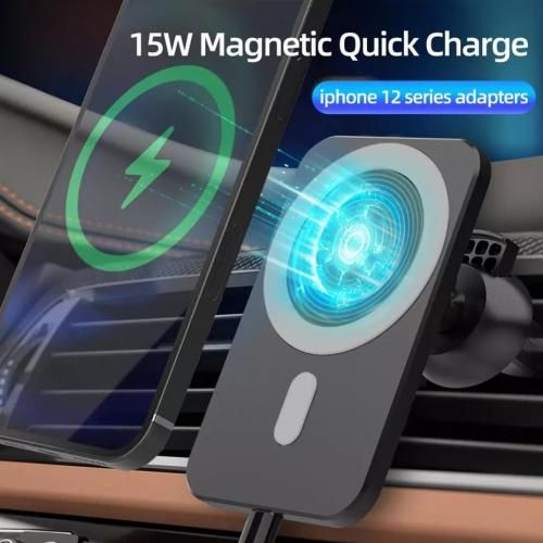 Chargeur magsafe sans fil magnétique voiture 15W pour iPhone
 Fiche Technique et Prix au Maroc