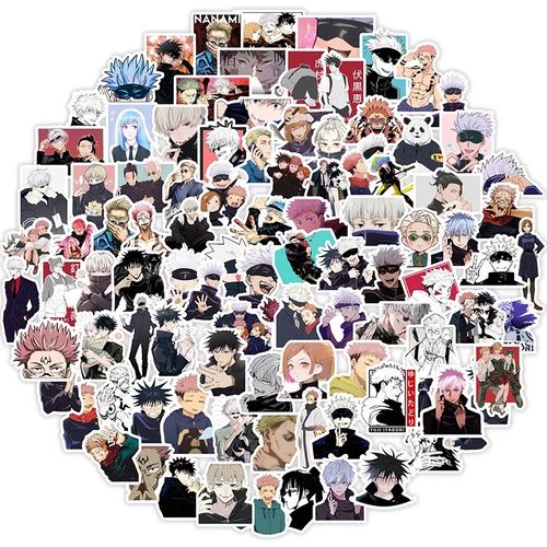 Jujutsu Kaisen D'anime stickers d'autocollants pour décoration,Guitar,vélo, moto, voiture, ordinateur portable, case, téléphone
 Fiche Technique et Prix au Maroc