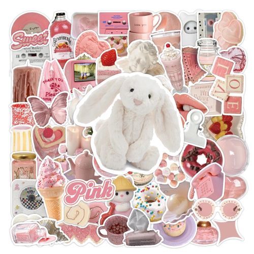Kawaii Pink Cute Cartoon Stickers Aesthetic Toy DIY Decoration Suitcase Notebook Phone Stationery Car lot/30 pcs
 Fiche Technique et Prix au Maroc