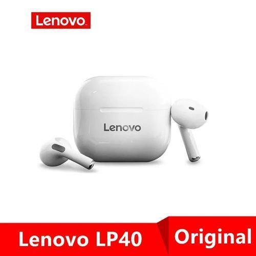 Lenovo LP40 Wireless blanc Earphone Bluetooth 5.0 Waterproof Earphone Touch Control Dual Stereo Bass headset
 Fiche Technique et Prix au Maroc