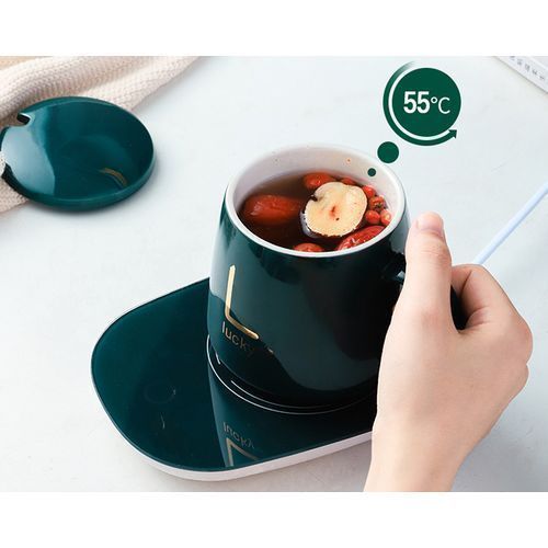 Lucky Tasse chauffante en ceramique verte pack complet en VERT
 Fiche Technique et Prix au Maroc