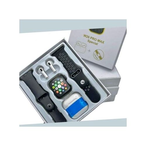 MONTRE W26 PRO MAX 2022 + écouteur bluetooth haute qualité BT
 Fiche Technique et Prix au Maroc