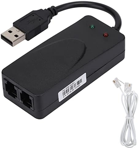 Modem de télécopie USB 2.0 56K, modem externe V.90 V.92 avec deux ports, modem de données USB compatible avec Win 7/Win 8/Win 10/Win XP, numérotation automatique, numérotation par tonalité et impulsion, réponse automatique, recyclage automatique
 Avis, Fiche Technique et Prix au Maroc