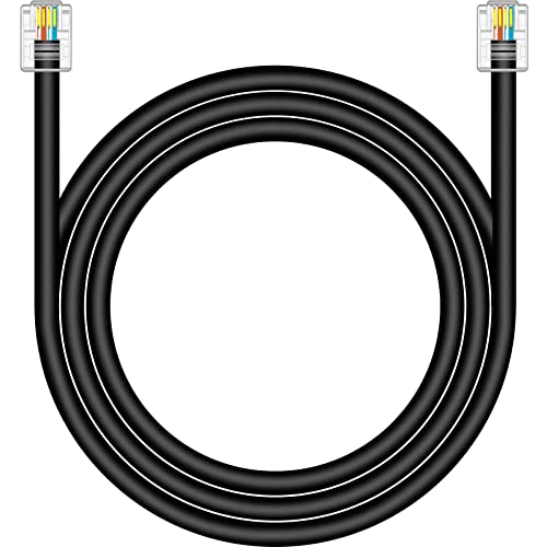NECABLES Câble de données CAT5 / CAT5e RJ11 Câble DSL 6 pieds Câble modem DSL haute vitesse Fil torsadé UTP RJ11 6P4C mâle à mâle Noir - 6 pieds
 Avis, Fiche Technique et Prix au Maroc