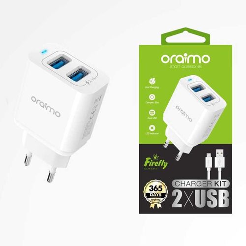 Oraimo Firefly-2 Chargeur rapide 2.4A  USB Fast Charge - Blanc
 Fiche Technique et Prix au Maroc