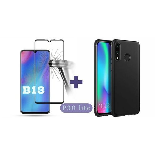 Pack - Glass 5D  Huawei P30 Lite Noir + Coque Silicone Noir
 Fiche Technique et Prix au Maroc