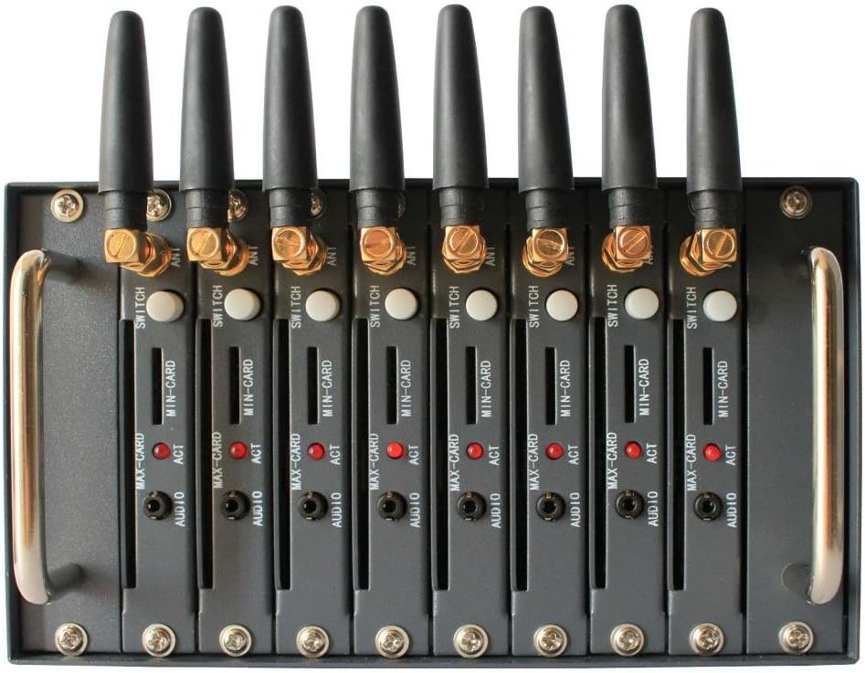 Piscine de Modem GSM OSTENT avec Module Wavecom Q2303A 8 Ports Interface USB émulée COM/RS232 aux commandes SMS adaptateur secteur prise US
 Avis, Fiche Technique et Prix au Maroc