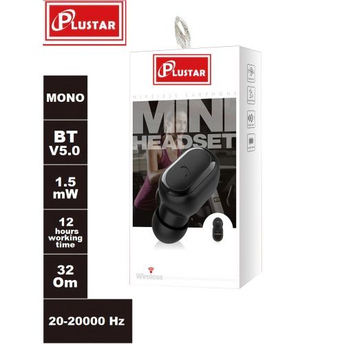 Plustar Écouteurs sans fil Bluetooth BH25 V5.0 intra-auriculaire 12H Utilisation Charge 50 Mintute
 Fiche Technique et Prix au Maroc
