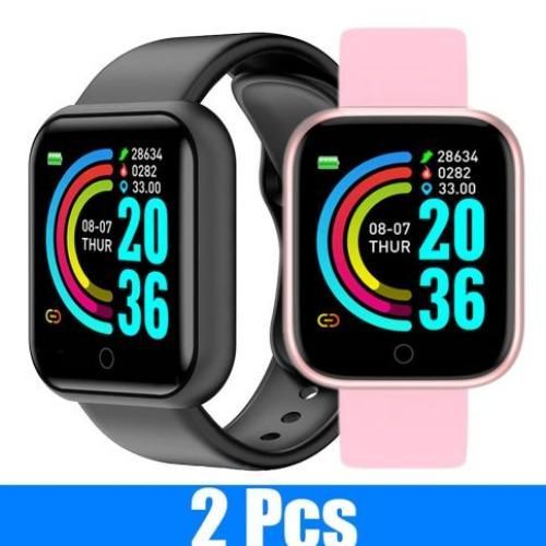 Smart Watch 2 montres intelligentes de sport fréquence cardiaque - Noir+Rose
 Fiche Technique et Prix au Maroc