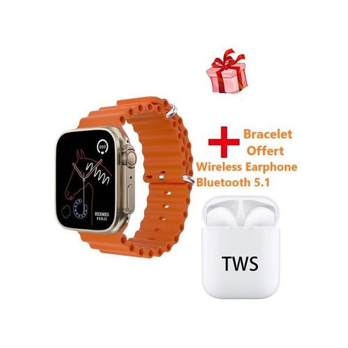 Smart watch S8 ultra+earphones Appel,NFC,pression artérielle,Sport
 Fiche Technique et Prix au Maroc