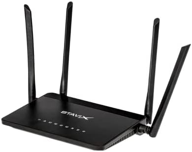 Stavix AX1800 1800Mbps routeur sans fil double bande Gigabit puissant Internet haut débit dispositif WiFi intelligent |  4 * Port GE |  Antennes à gain élevé 4*5 dBi |  Contrôle parental |  Jusqu'à 32 appareils
 Avis, Fiche Technique et Prix au Maroc