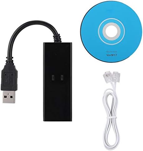 Vipxyc Modem de données, USB 2.0, modem de données de télécopie vocale externe, compatible avec des vitesses de téléchargement de 56 000, prend en charge l'identification de l'appelant pour Win7, Win8, Win10 XP
 Avis, Fiche Technique et Prix au Maroc