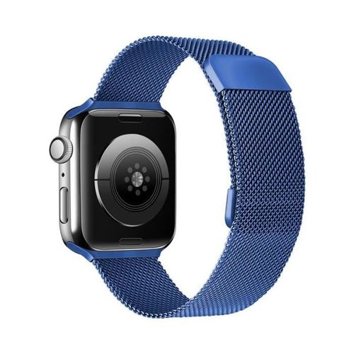 Watch Ibroz Bracelet Apple Watch 44mm en maille bleu, Bracelet en acier inoxydable avec verrou magnétique
 Fiche Technique et Prix au Maroc