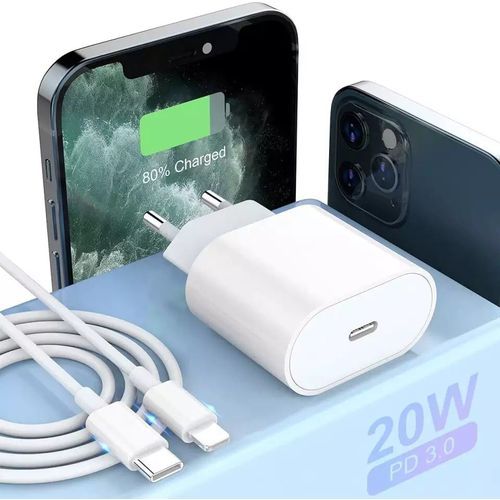 chargeur iPhone original 20W pour iPhone 7 8 X 12 11 Pro Max XS XR
 Fiche Technique et Prix au Maroc
