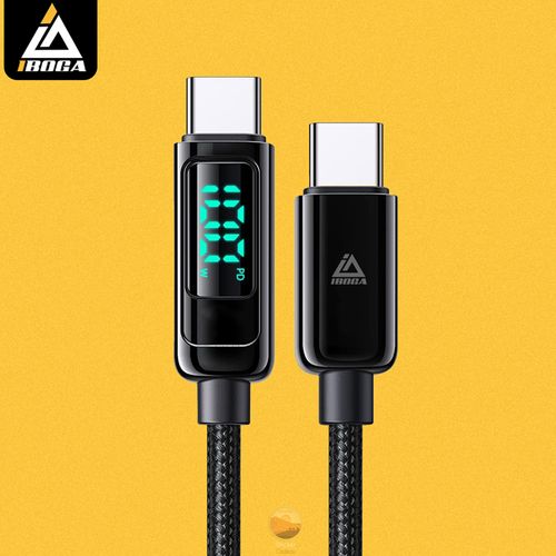 iboga Câble USB C vers USB C PD de 1,2 m  Charge rapide 100 W Ecran Led MacBook iPad ,Samsung .
 Fiche Technique et Prix au Maroc