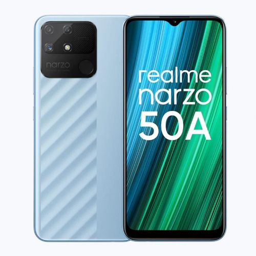 realme Narzo 50A 128Go - 4Go RAM - 6,5 pouces-50 MP - 6000MAH - Bleu
 Fiche Technique et Prix au Maroc