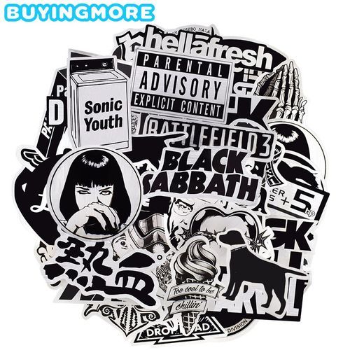 stickers noirs et blancs style punk, stickers, pour ordinateur portable, skateboard, moto 30 pcs
 Fiche Technique et Prix au Maroc