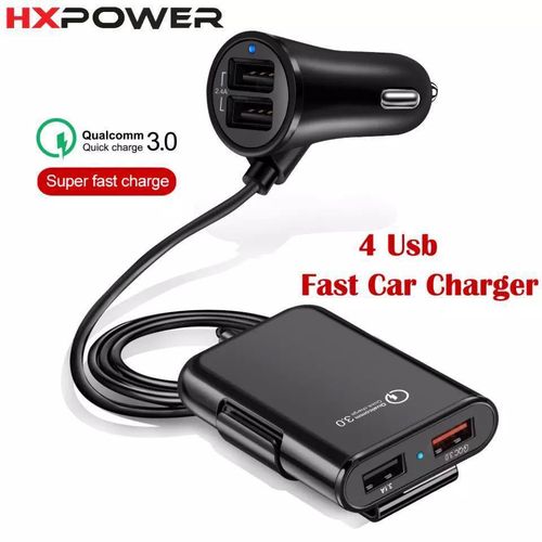 Chargeur de voiture 4 port usb 40W 8A Quick charge 3/1.8 metre
 Fiche Technique et Prix au Maroc