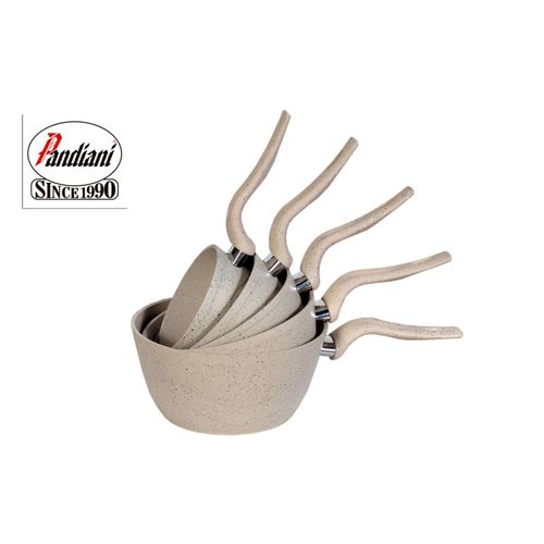 Pandiani série 5 casseroles en granit antiadhesif 5PCS 12/14/16/18/20cm beige
 Fiche Technique et Prix au Maroc
