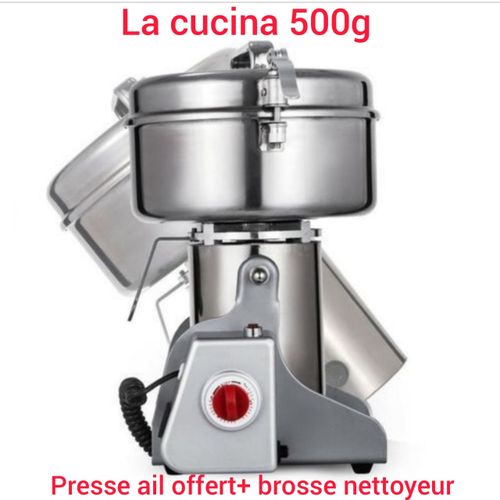 La Cucina 500G Moulin à épice LA CUCINA professionnel,2000w INOX+presse ail OFFERT+Passoir
 Fiche Technique et Prix au Maroc