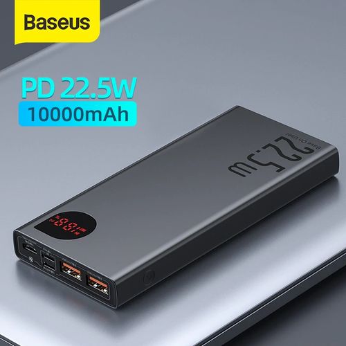Baseus Power Bank 10000 mAh 22,5W Digital Display Quick Charge 3.0 + PD3.0 USB C - Noir
 Fiche Technique et Prix au Maroc