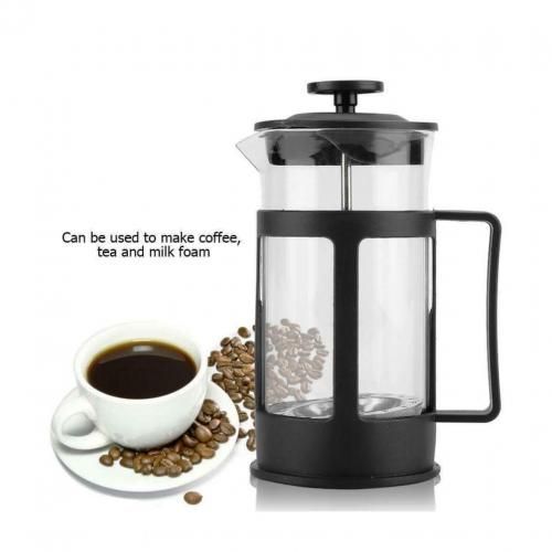 Théière cafetière filtre à thé presse-café à piston En plastique 300ml-Noir
 Fiche Technique et Prix au Maroc