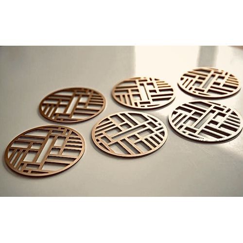 6 sous verres en bois
 Fiche Technique et Prix au Maroc