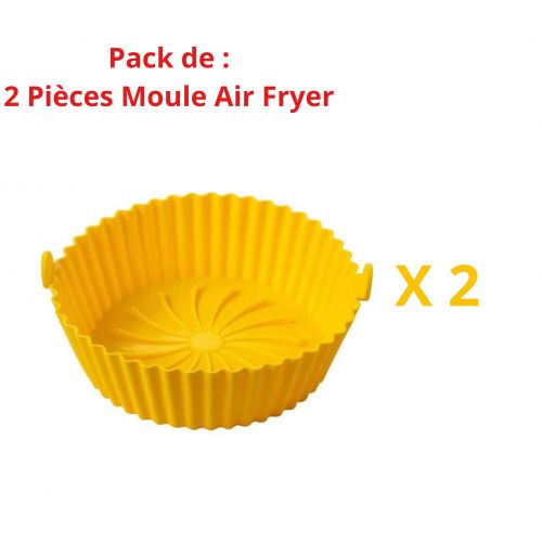 2Pcs Moule Air Fryer en Silicone,Panier/ Friteuse Réutilisable
 Fiche Technique et Prix au Maroc