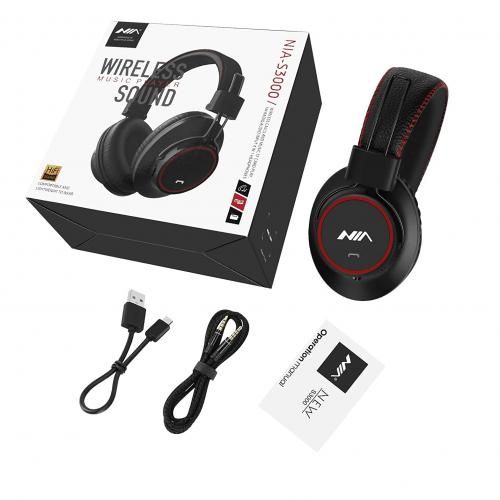 Nia casque sans fil Bluetooth casque pliable AUX in TF carte Radio FM
 Fiche Technique et Prix au Maroc