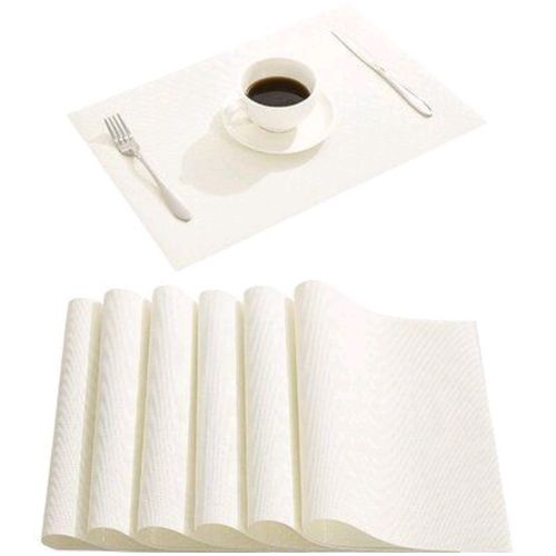 6 Pcs Sets de Table Anti-Glissant en PVC Napperon Lavables
 Fiche Technique et Prix au Maroc
