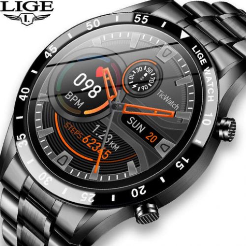 Lige SmartWatch pour Android iOS, Appels Bluetooth en Acier Inoxydable Étanche +boite
 Fiche Technique et Prix au Maroc