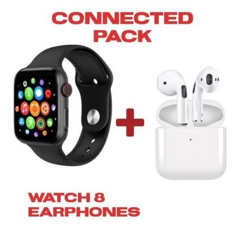 Connected pack smart watch Earphones
 Fiche Technique et Prix au Maroc