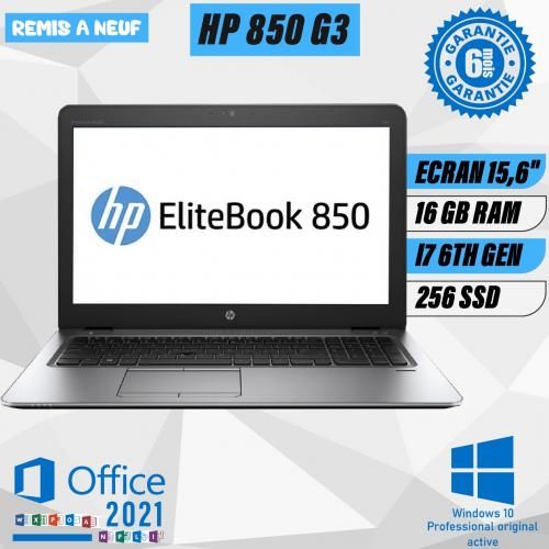 Hp Elitebook Slim 850 G3 6Gén 15Pouce Core i7 RAM 16Go / 256Go SSD - Remis à neuf
 Fiche Technique et Prix au Maroc