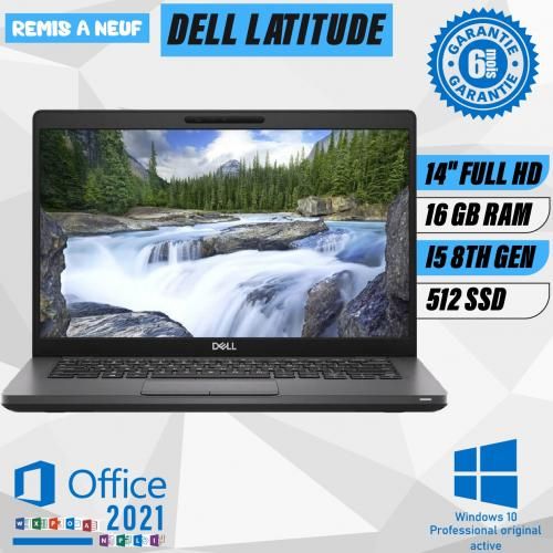 DELL PC portable Latitude 5491 i5 8éme ,16Go DDR4, 512Go SSD, 14" Pouces (Remis à Neuf)
 Fiche Technique et Prix au Maroc