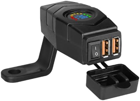 Chargeur de téléphone de moto USB étanche 36 W double port QC3.0 charge rapide avec voltmètre bouton marche/arrêt chargeur de téléphone USB pour motos
 Fiche Technique et Prix au Maroc