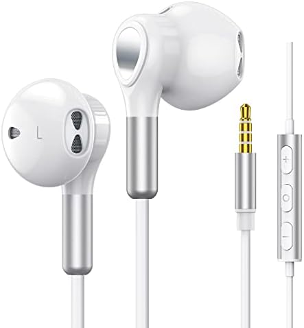 Écouteurs, Ecouteurs Filaire avec Microphone et Contrôle du Volume, Écouteurs Intra-Auriculaires avec Anti-Bruit Stéréo Compatibles avec iOS,Android,Tablette etc la Plupart des Appareils Jack 3,5 mm
 Avis, Fiche Technique et Prix au Maroc