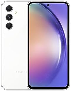 SAMSUNG Galaxy A54 5G + 4G LTE (128 Go + 8 Go) Double SIM débloqué (uniquement sur le marché T-Mobile/Mint/Metro USA) 1 an Amérique latine 6,4" 120 Hz 50 MP Triple Cam + (chargeur 25 W) (blanc génial (SM-A546M) )
 Fiche Technique et Prix au Maroc