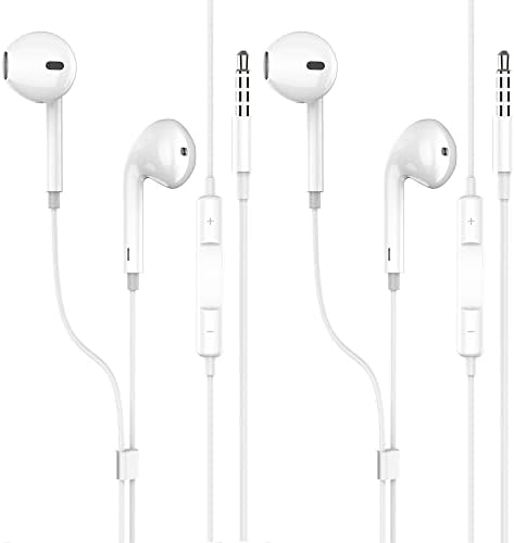 MIOLUN écouteur iPhone【Apple Certifié MFi】 2 PCS insonorisé, avec Microphone, pour iPhone 6 Plus SE 5S 4, iPad, Android etc, Prise de 3,5mm ecouteurs Filaire-Blanc
 Avis, Fiche Technique et Prix au Maroc